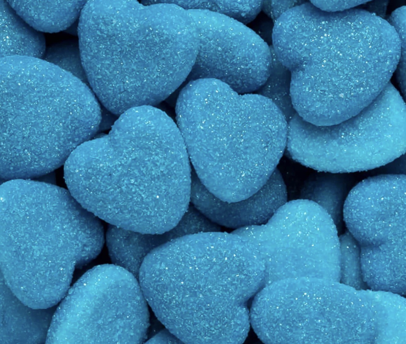 Blue Raspberry Filled Hearts ( Per 100g )